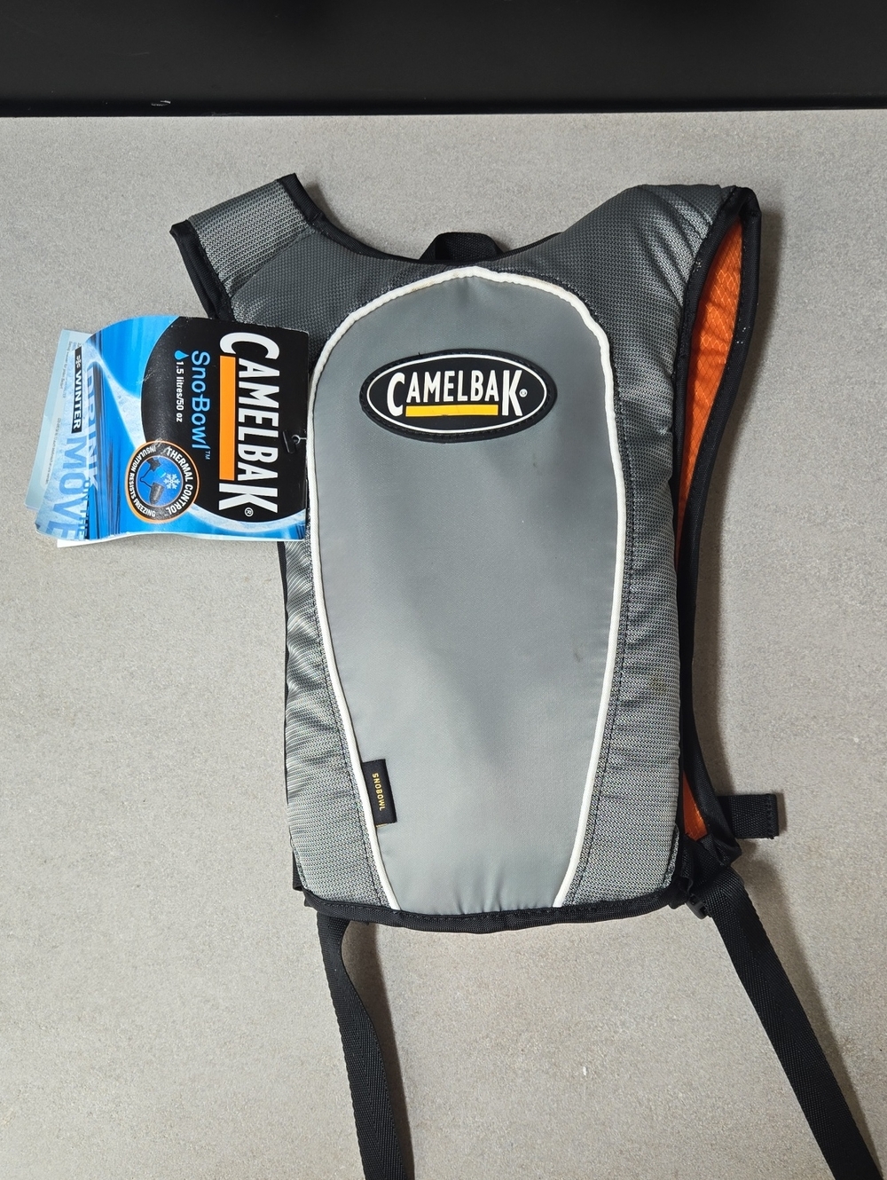 CamelBak SnoBowl Insulated Hydration Pack in Gray and Orange New